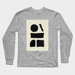 Black Paint Shapes Long Sleeve T-Shirt